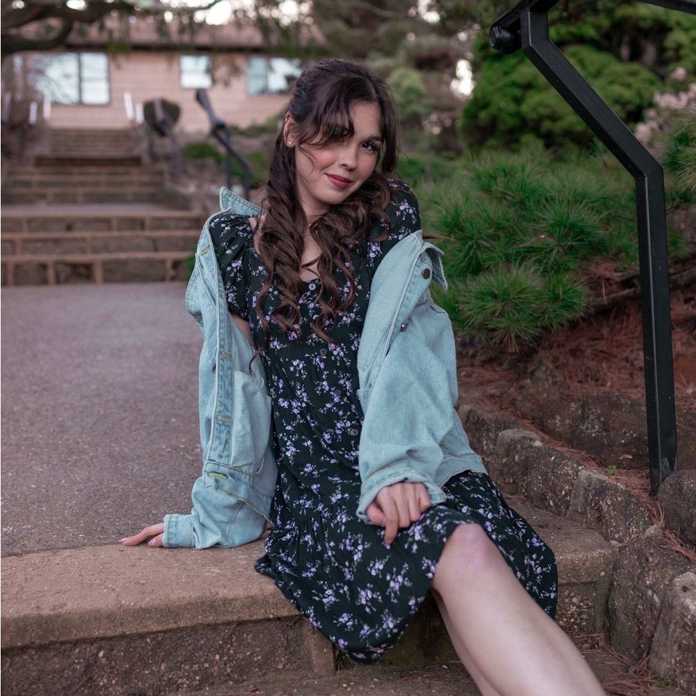 Purple Floral Spring Sundress